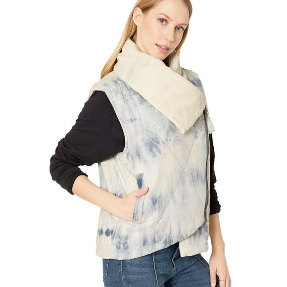 Boho Chic Free People Quilted Vest Lightweight Puffer Cozy Style Sz Medium - Picture 1 of 13